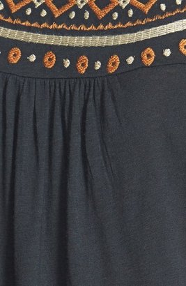 Lucky Brand 'Dashiki' Embroidered Tunic (Plus Size)