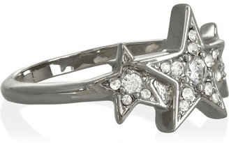 Lee Angel Silver-plated crystal star ring
