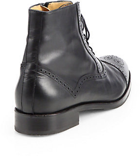 Saks Fifth Avenue Tristan Captoe Lace-Up Boots