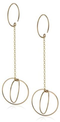 By Boe Dangling Sphere Earrings " 14k Gold Filled