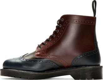Dr. Martens Burgundy Leather 8-Eye Bentley Ankle Boots