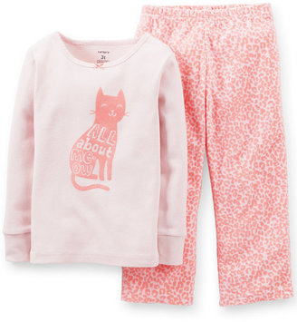 Carter's Toddler Girls' 2-Piece Fleece Pajamas