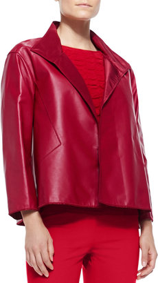 Lafayette 148 New York McKenna Lambskin Leather Topper Jacket