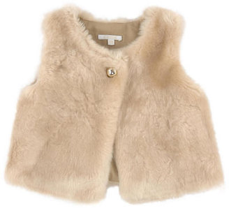 Chloé golden beige synthetic fur vest