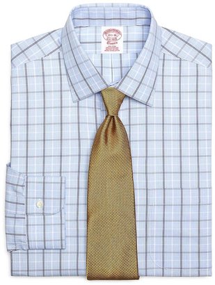 Brooks Brothers Non-Iron Traditional Fit Glen Plaid Overcheck Dress Shirt