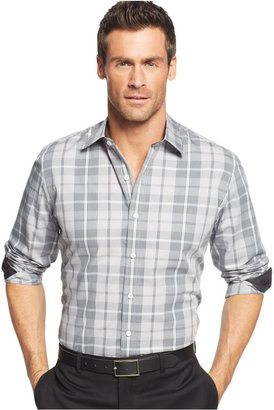 Tasso Elba Regular-Fit Grid Plaid Shirt
