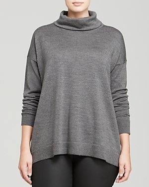 Eileen Fisher Plus Merino Wool Turtleneck Sweater