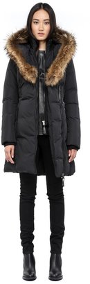 Mackage Kay-F4 Long Black Winter Down Coat With Fur Hood