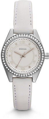 Fossil Carissa Three-Hand Leather Watch - White