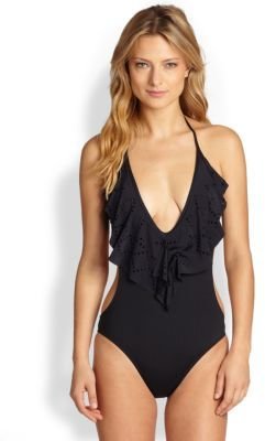 L-Space Sun Setter One-Piece Ruffled Swimsuit