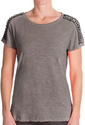 dylan Shoulder Studded T-Shirt (For Women)