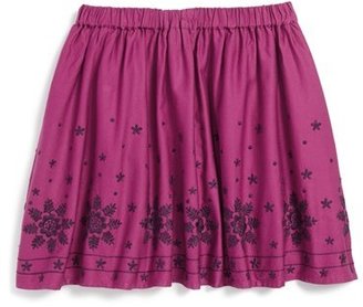 Tea Collection 'Schnee Engel' Embroidered Skirt (Toddler Girls, Little Girls & Big Girls)