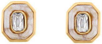 Kara Ross Inset Crystal & Resin Stud Earrings