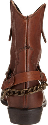 Barneys New York Western Harness Strap Ankle Boots