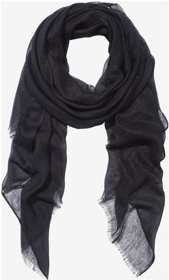 Express Metallic And Solid Quad Scarf - Black