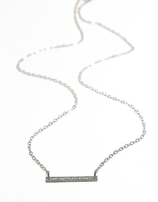 Rachael Ryen - 14k White Gold Diamond Bar Necklace