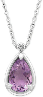 Townsend Victoria Amethyst (2-3/4 ct. t.w.) and White Topaz Accent Pendant Necklace in Sterling Silver
