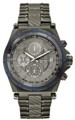 GUESS Gunmetal-Tone Masculine Detailed Chronograph Watch