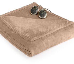 Sunbeam Slumber Rest Velvet Plush Electric King Blanket by Bedding