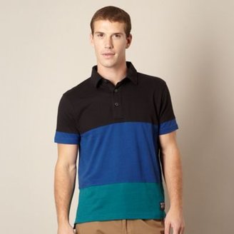 Nautica Black colour block polo shirt