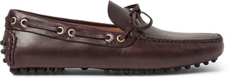 Car Shoe Burnished Cordovan-Leather Driving Shoes