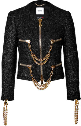 Moschino Boucle Jacket with Chainlink Trim
