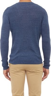 Save Khaki Ribbed Pullover Sweater-Blue