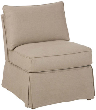 OKA Charis Armless Chair, Natural Linen