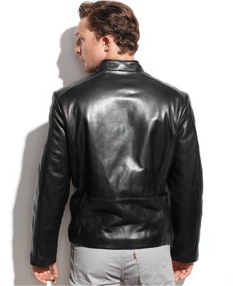 Marc New York 1609 Marc New York Big and Tall Sam Smooth Leather Moto Jacket