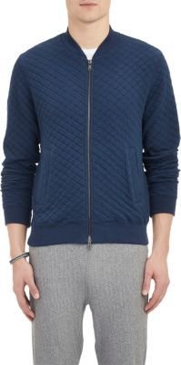 Todd Snyder Diamond-Quilted Bomber Cardigan.