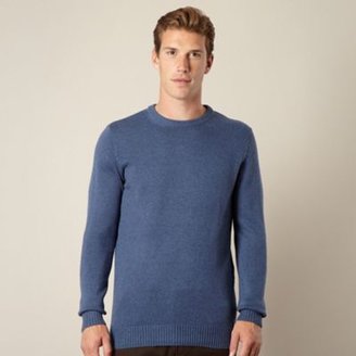 Maine New England Big and tall mid blue crew neck jumper