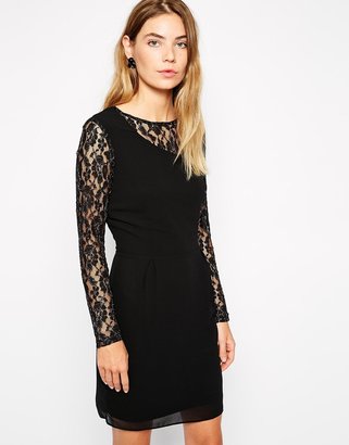 Sugarhill Boutique Lena Bodycon Dress With Lace Sleeves