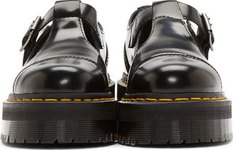 Dr. Martens Black Platform Bethan T-Strap Shoes
