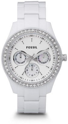 Fossil Stella Multifunction White Resin Watch