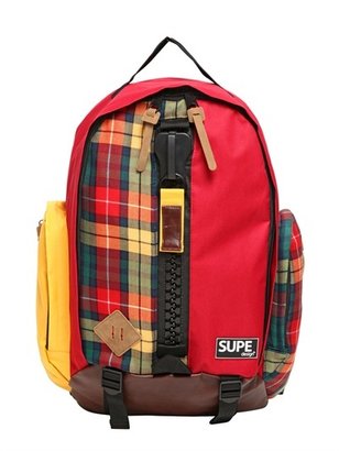 Supe Design - Checked Techno Canvas Backpack