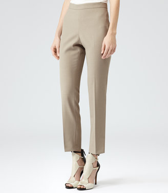 Reiss Ceasar CROPPED TAILORED TROUSERS SAGE