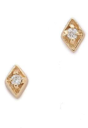 blanca monros gomez Tiny Diamond Filigree Stud Earrings