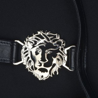 Versace VERSUS Lion Head Leather Strap Dress
