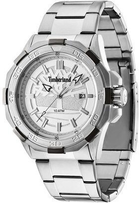Timberland Paugus White Dial Stainless Steel Bracelet Mens Watch