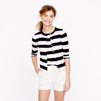J.Crew Collection featherweight cashmere cardigan in stripe