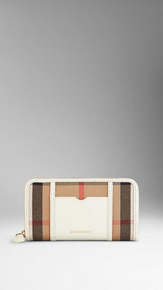 Burberry House Check Sartorial Leather Wallet