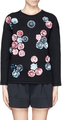 MSGM Sequin floral sweatshirt