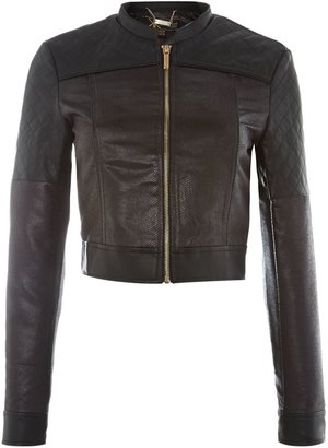 Lipsy Kardashian Kollection quilted biker jacket
