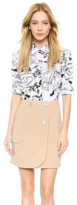 Carven Printed Blouse