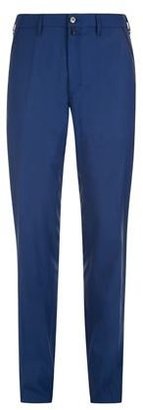Stefano Ricci Leather Trim Wool Trousers