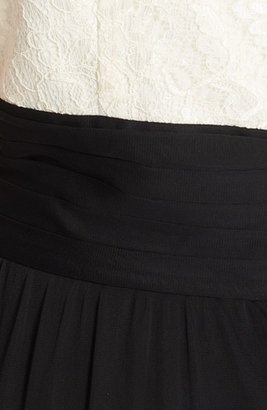 Jessica Howard Lace & Chiffon Surplice Bodice Gown (Plus Size)