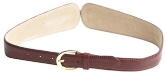 Fashion Focus wine pebbled leather tapered waist belt