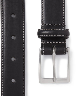Paul Smith Black 3cm Pin-Up Print-Lined Leather Belt