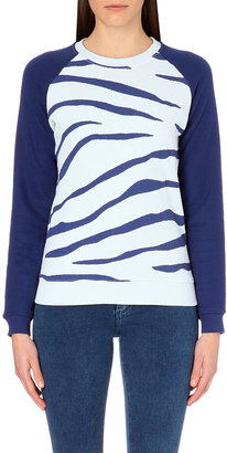 Zoe Karssen Zebra-print jersey sweatshirt