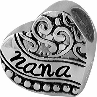 FINE JEWELRY Forever Moments Oxidized Nana Heart Charm Bracelet Bead